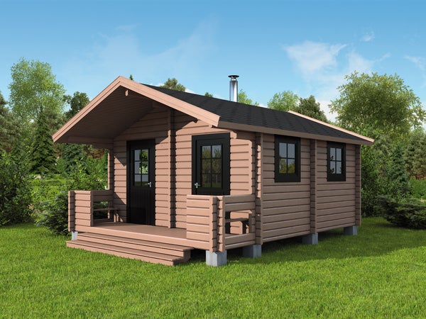 Ilman rakennuslupaa! Ultimate Hirsisauna 5  25 m2