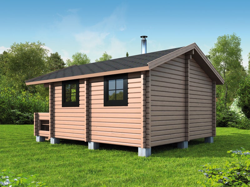 Ilman rakennuslupaa! Ultimate Hirsisauna 5  25 m2