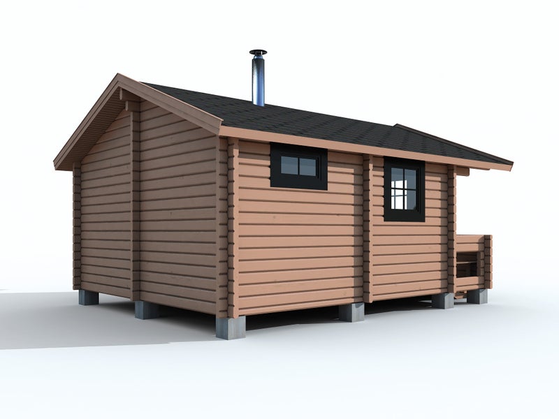 Ilman rakennuslupaa! Ultimate Hirsisauna 5  25 m2